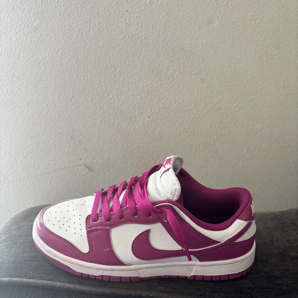 Nike Fuchsia and White Low-Top Sneakers
